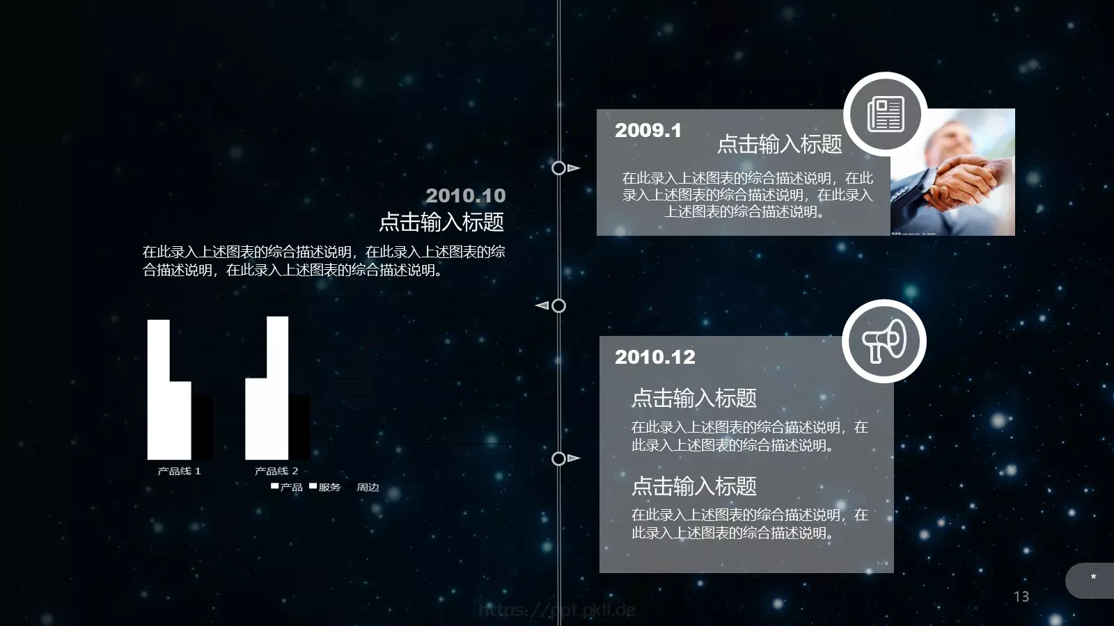 璀璨星空企业宣传通用PPT模板 第 13 页预览图