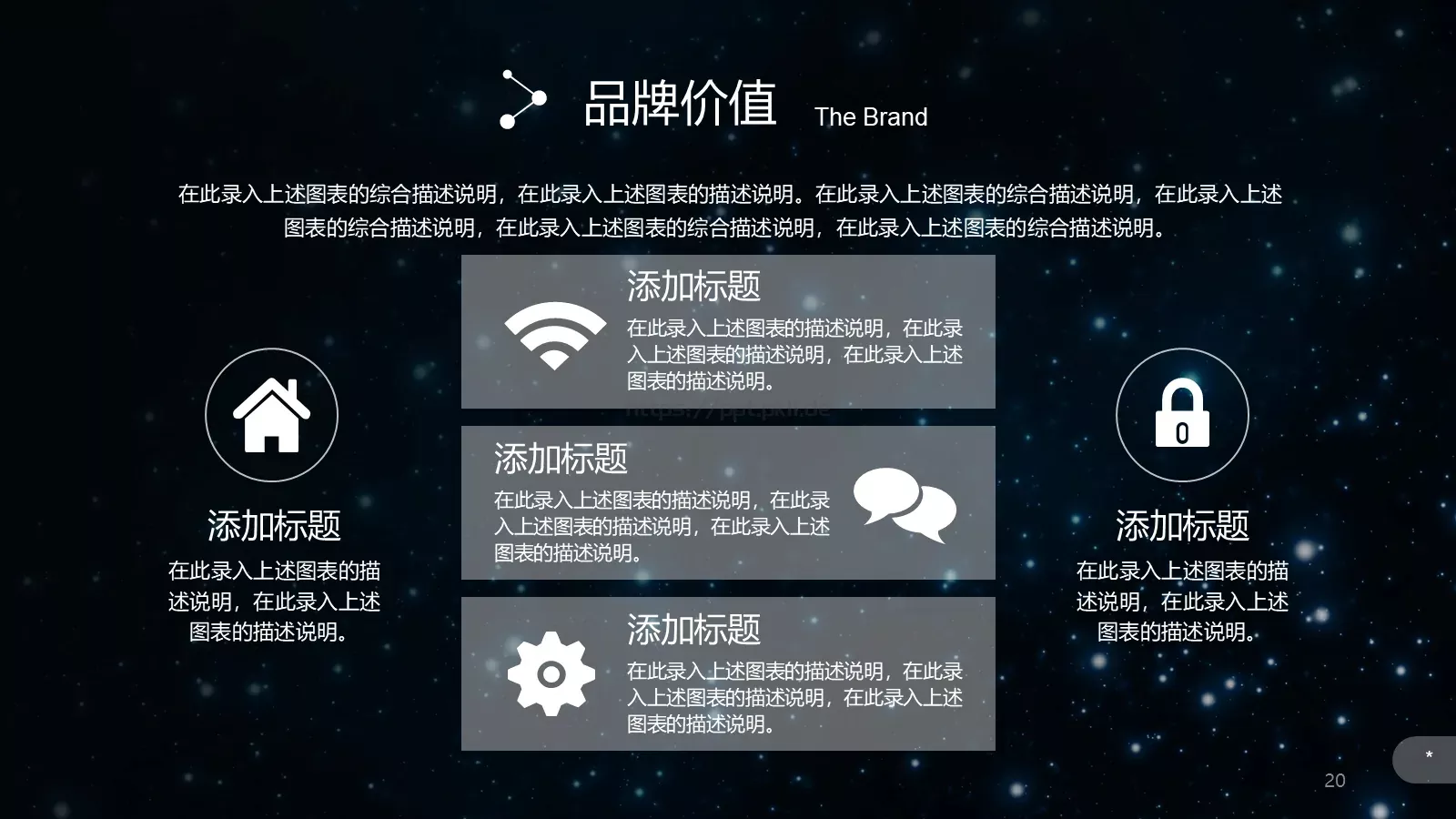 璀璨星空企业宣传通用PPT模板 第 20 页预览图