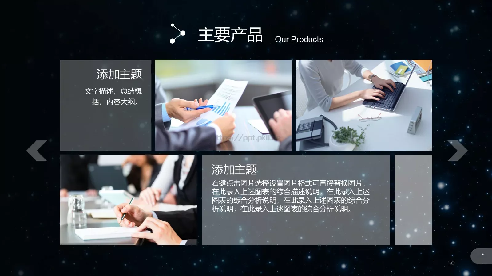 璀璨星空企业宣传通用PPT模板 第 30 页预览图