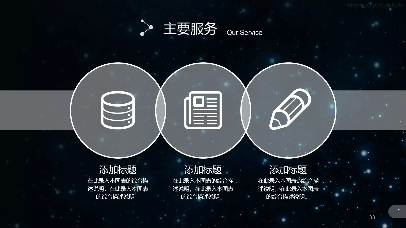 璀璨星空企业宣传通用PPT模板 第 33 页预览图