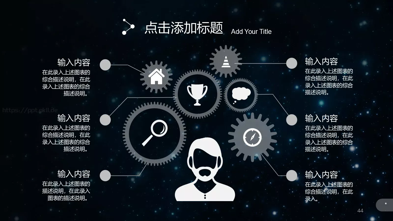 璀璨星空企业宣传通用PPT模板 第 44 页预览图