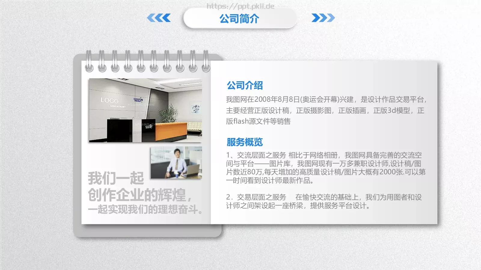 简洁实用商务汇报PPT模板 第 5 页预览图