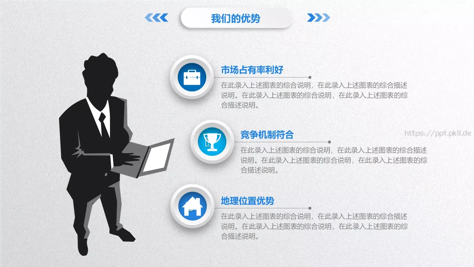 简洁实用商务汇报PPT模板 第 18 页预览图