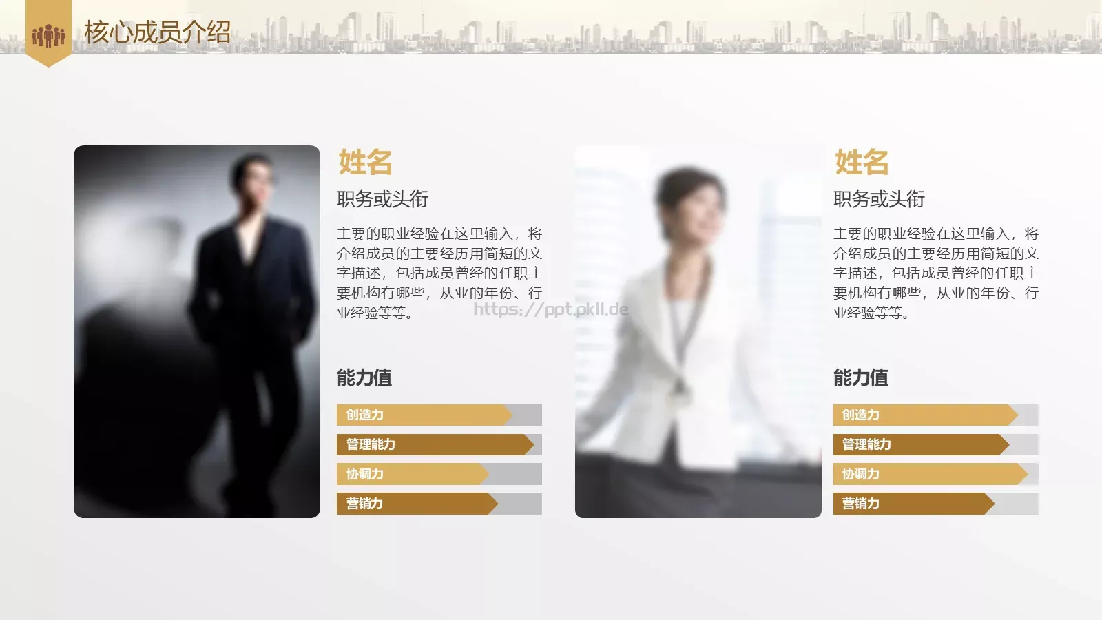 商业融资计划书PPT模板 第 6 页预览图