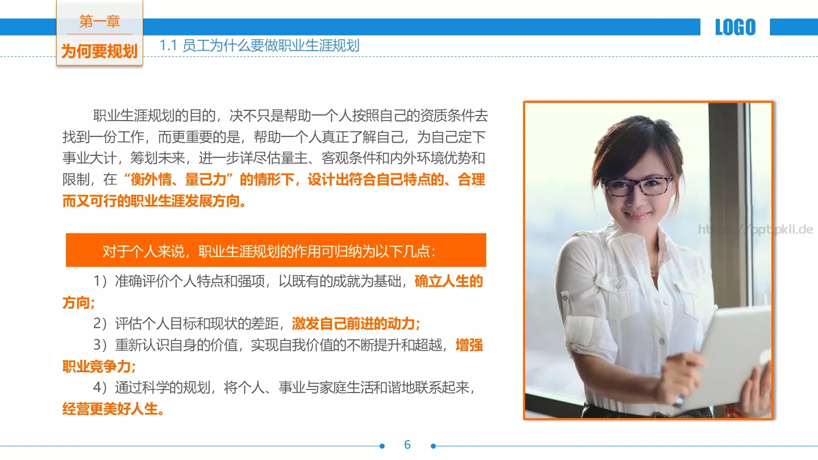 职业生涯规划PPT模板 第 6 页预览图
