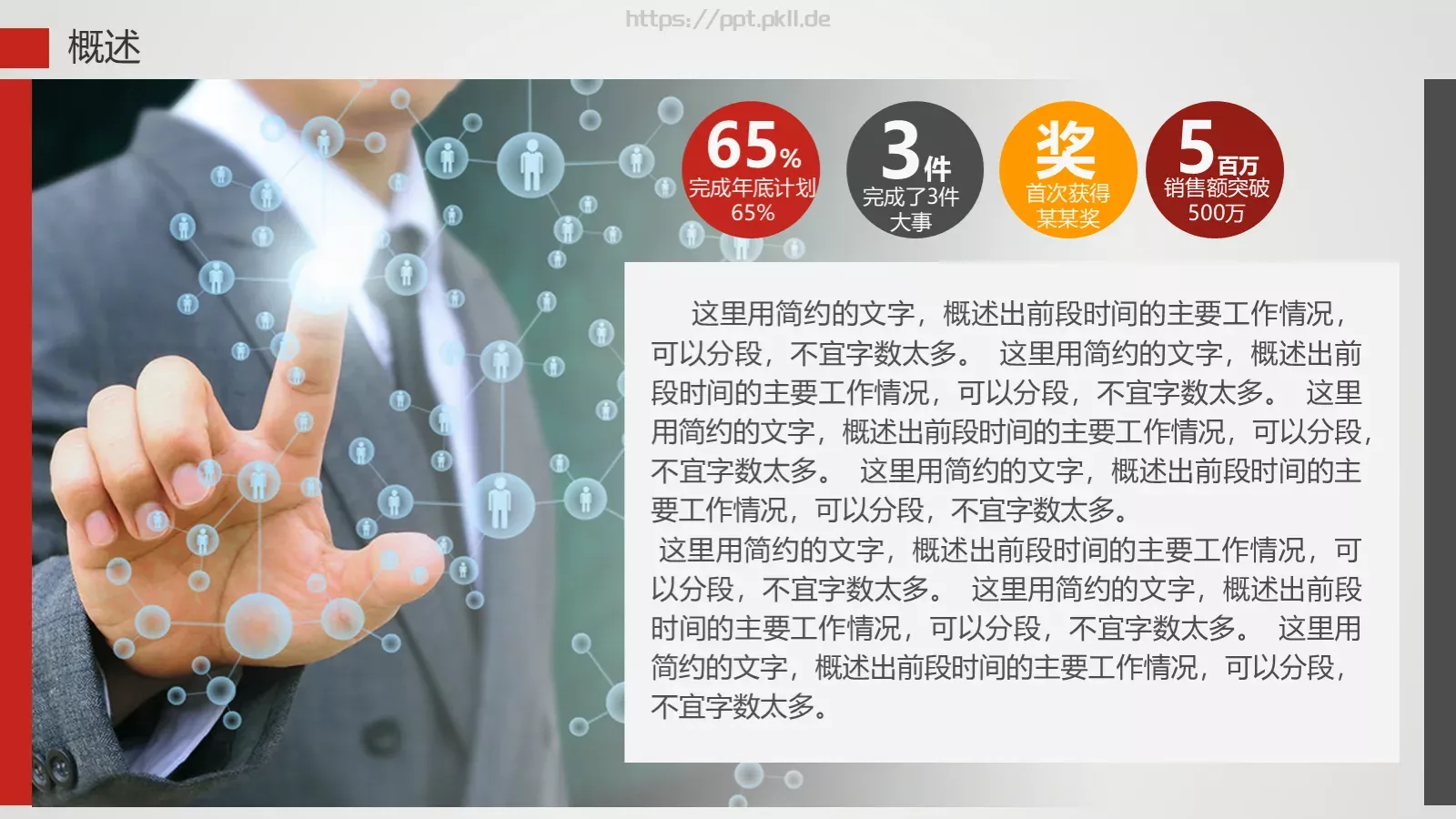 工作计划总结报告通用PPT模板 第 4 页缩略图
