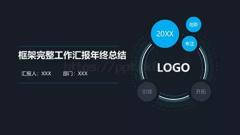工作汇报年终总结PPT模板 缩略图