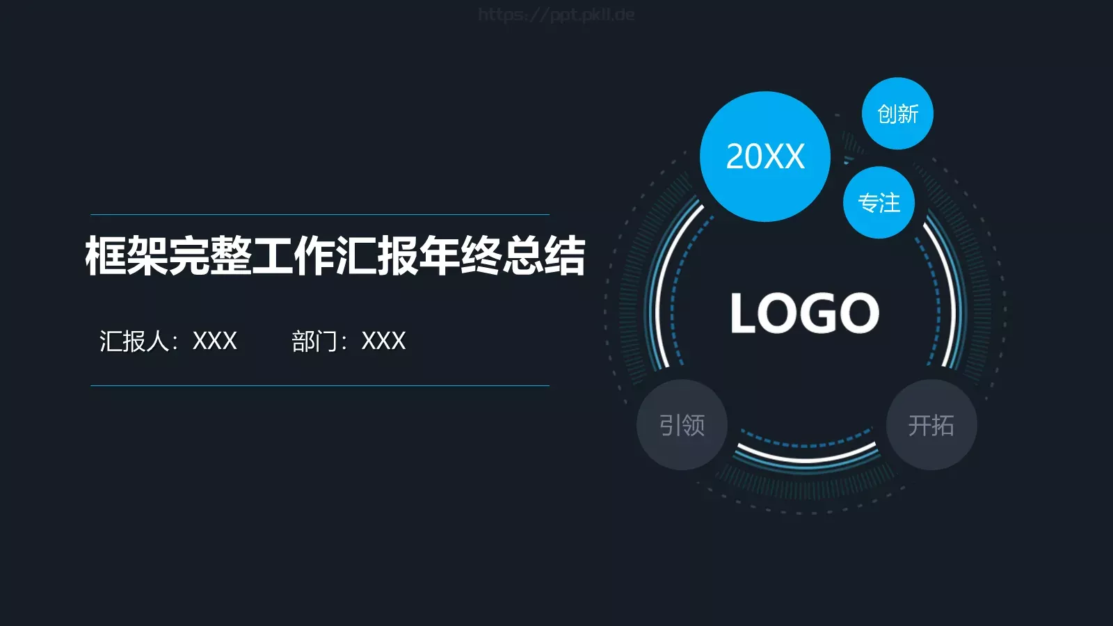 工作汇报年终总结PPT模板 第 1 页缩略图