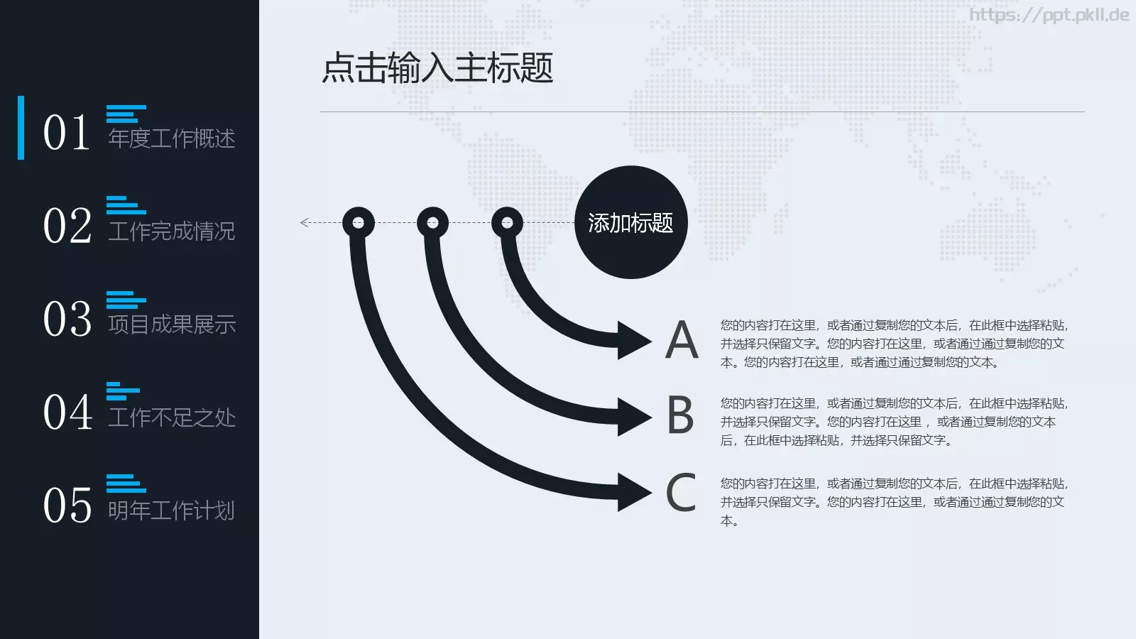工作汇报年终总结PPT模板 第 6 页预览图