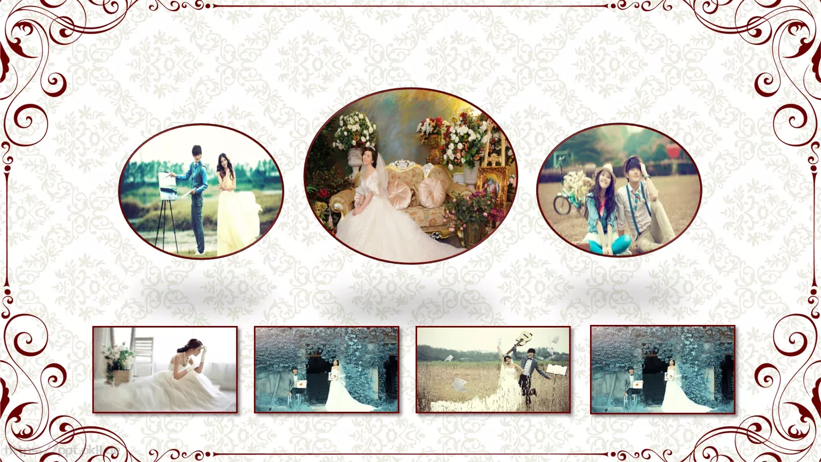 欧式高档婚纱相册PPT模板 第 7 页预览图