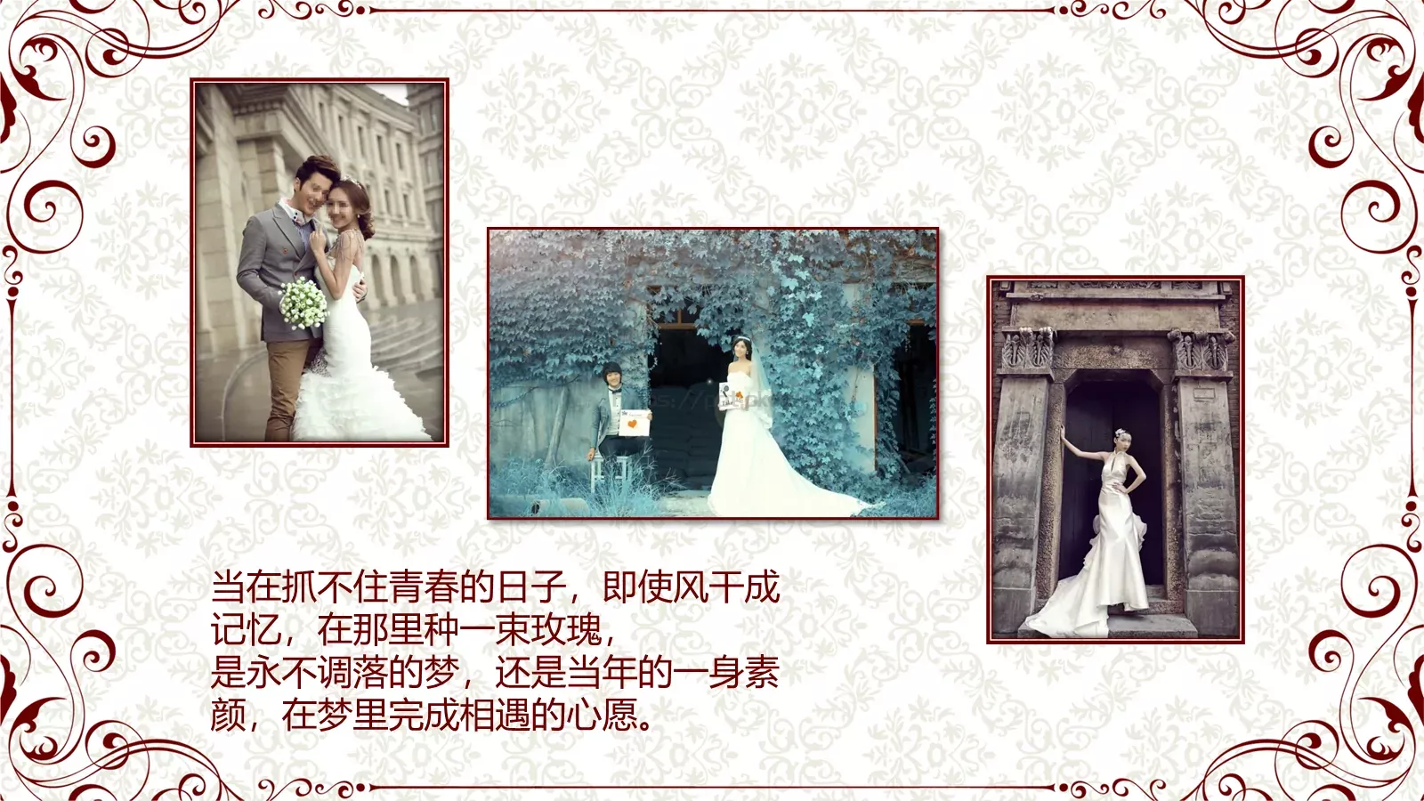 欧式高档婚纱相册PPT模板 第 9 页预览图