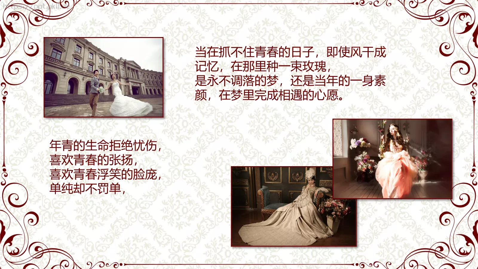 欧式高档婚纱相册PPT模板 第 8 页预览图