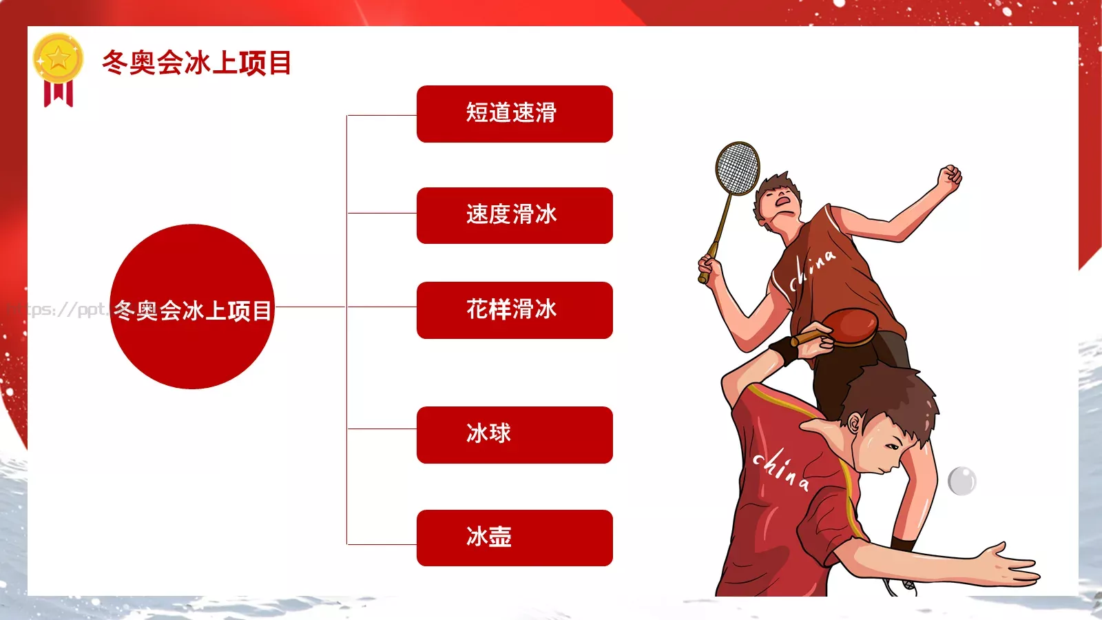 加油！中国健儿PPT模板 第 8 页预览图
