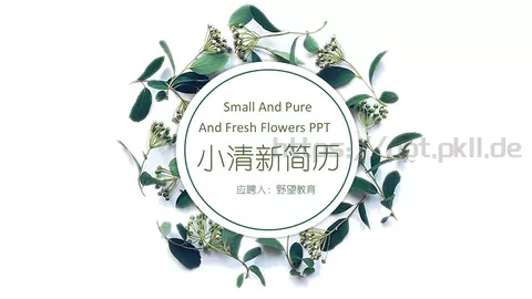 小清新个人简历PPT模板 缩略图