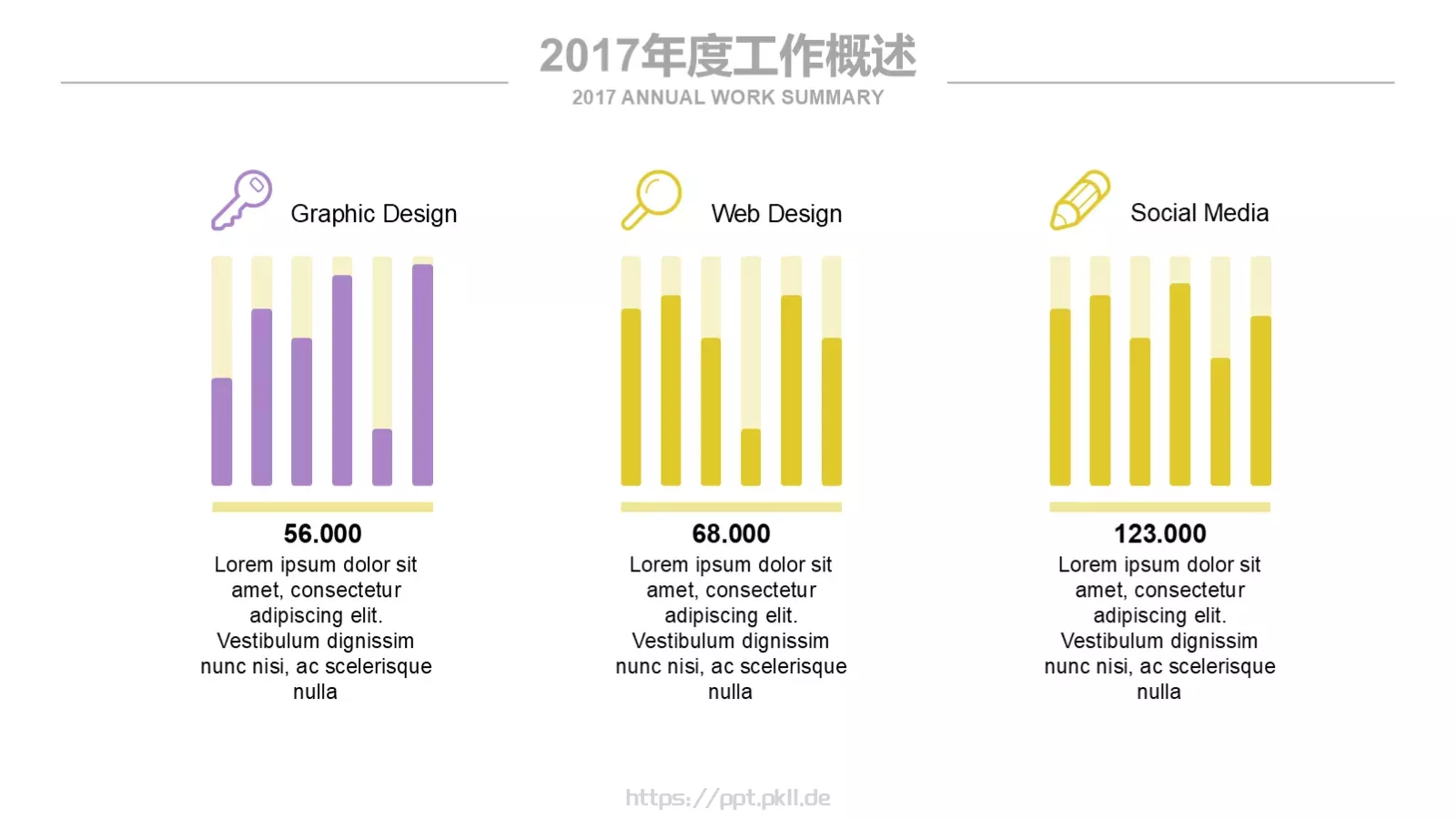 清新淡雅花工作计划PPT模板 第 14 页预览图
