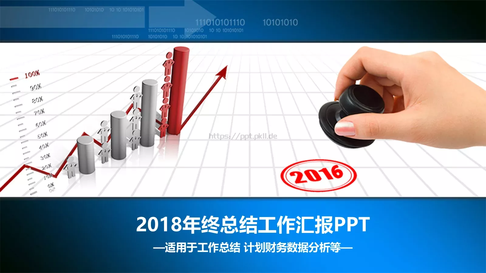 年终总结工作汇报PPT模板 封面图