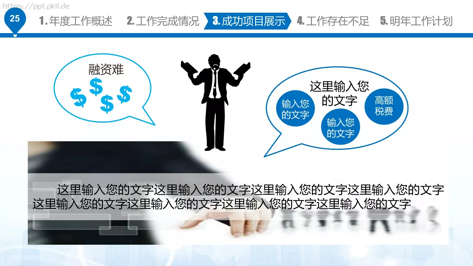 工作汇报PPT模板 第 25 页预览图