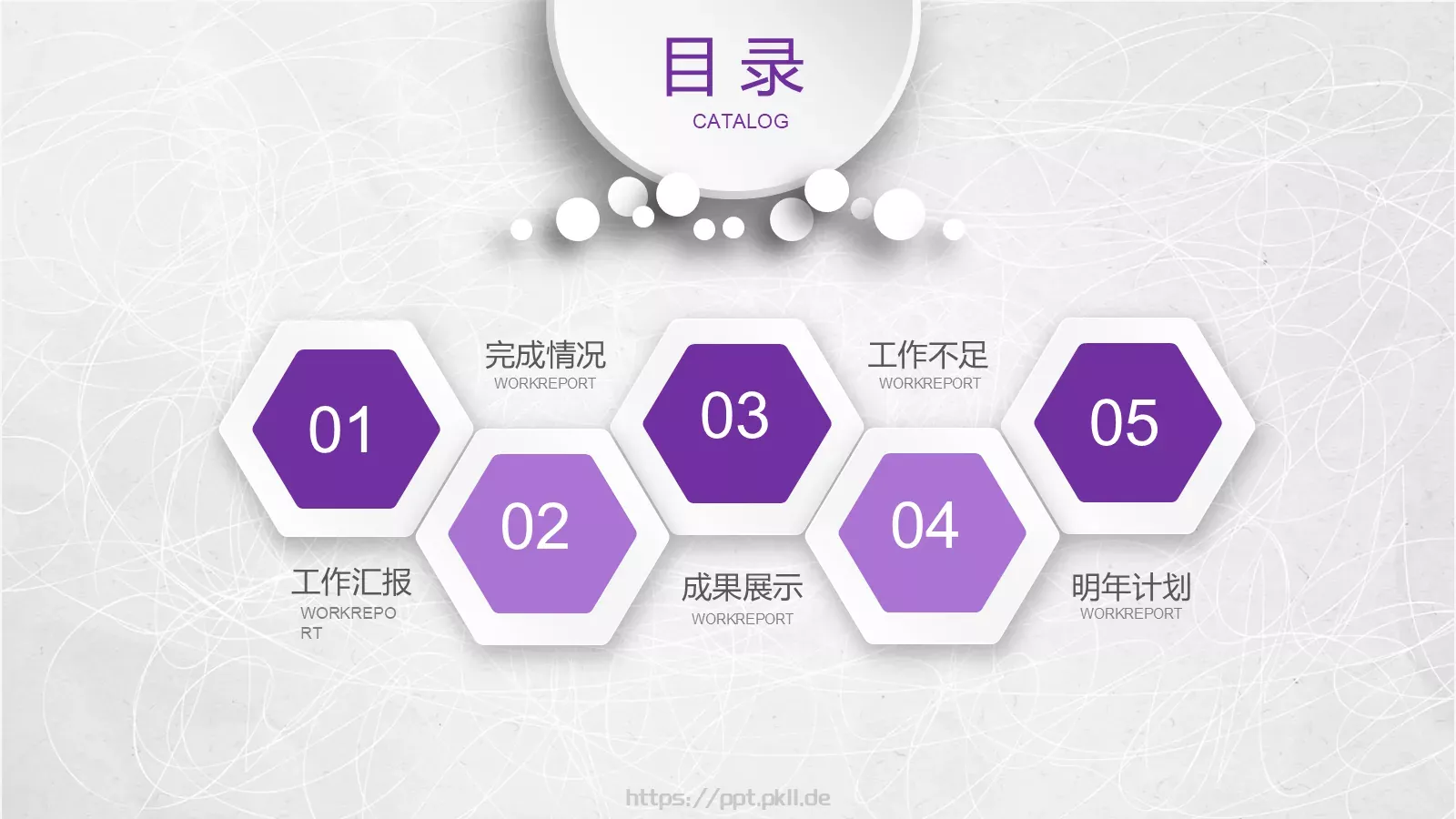 工作报告总结PPT模板 第 2 页缩略图