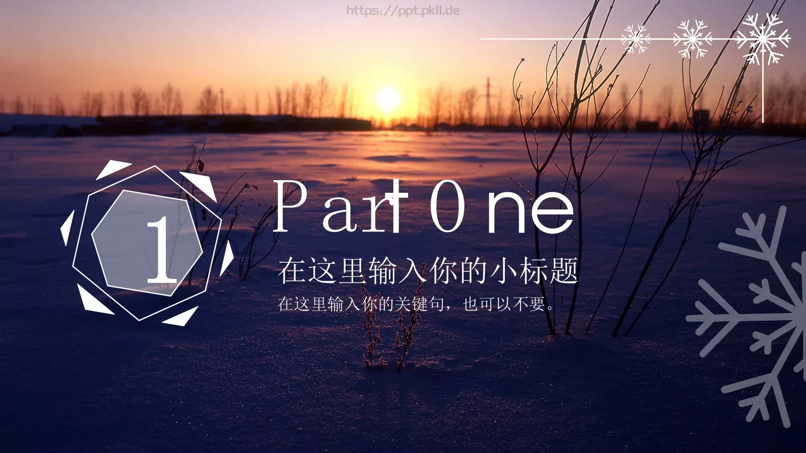 雪花风格商务汇报PPT模板 第 3 页缩略图