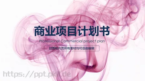 商业项目计划书PPT模板 缩略图