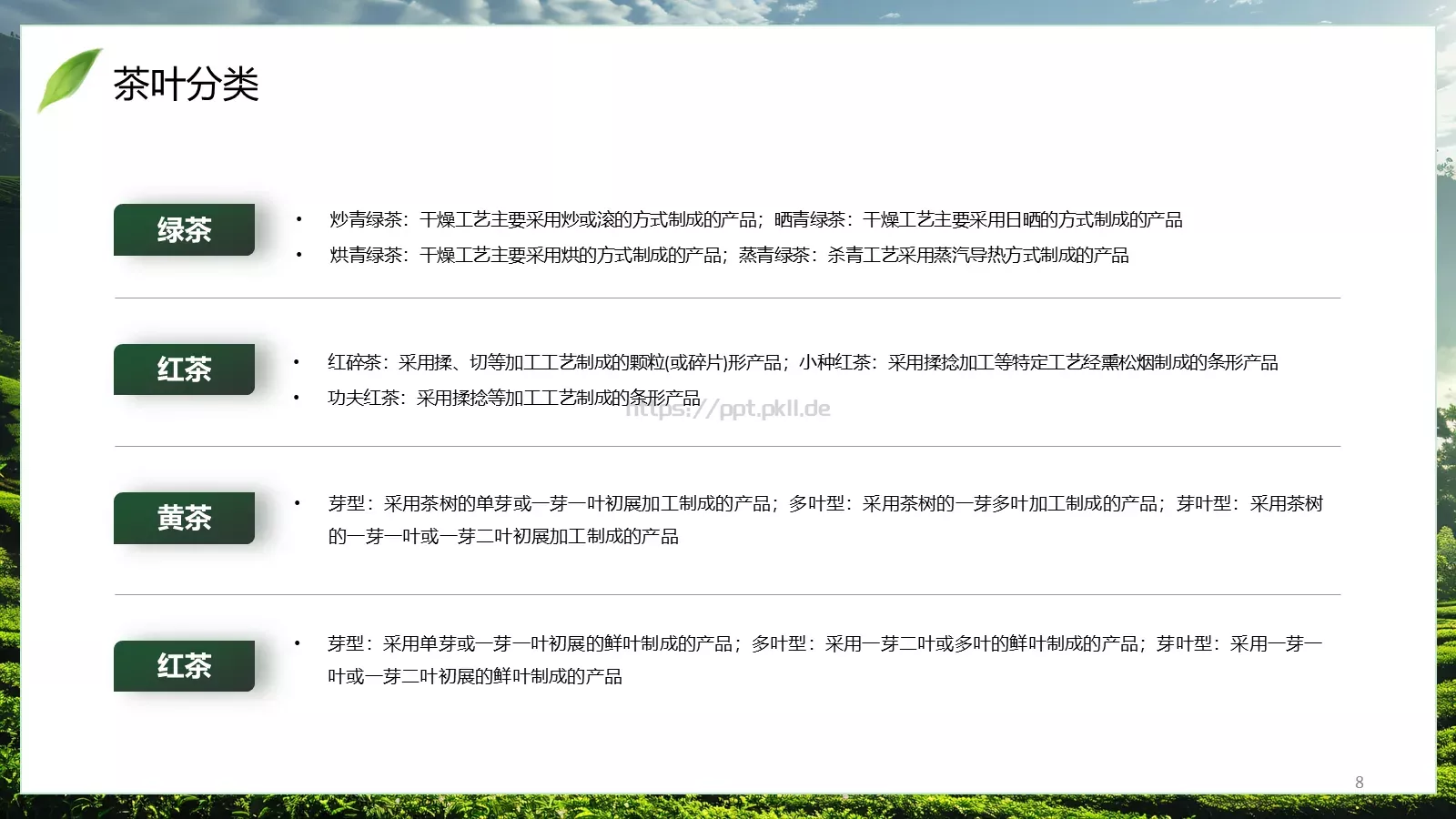 茶叶行业研究简报PPT模板 第 8 页预览图