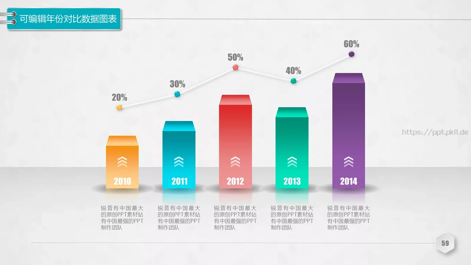 创意铅笔对比关系图表PPT模板 第 59 页预览图