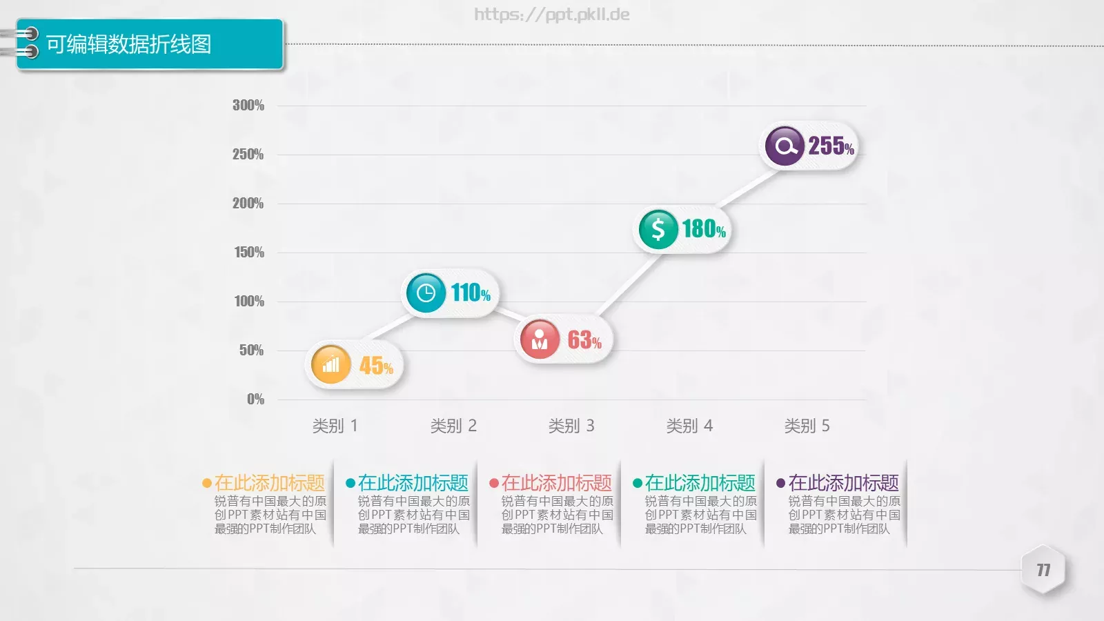 创意铅笔对比关系图表PPT模板 第 77 页预览图