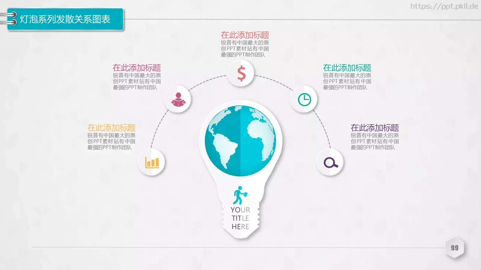 创意铅笔对比关系图表PPT模板 第 99 页预览图