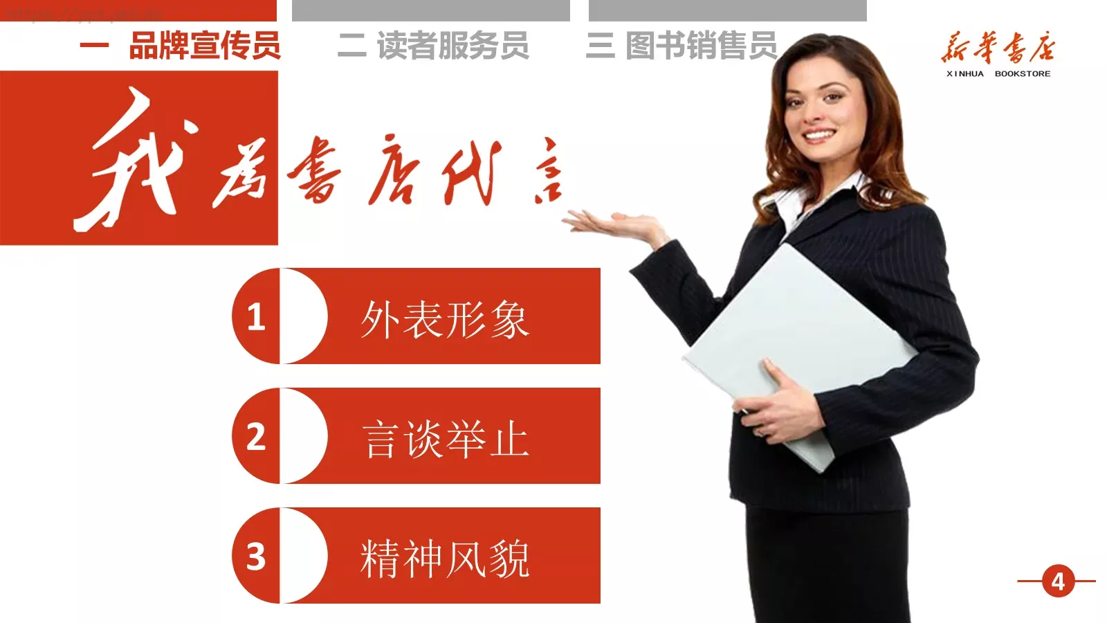 书店店员培训课程PPT模板 第 5 页预览图
