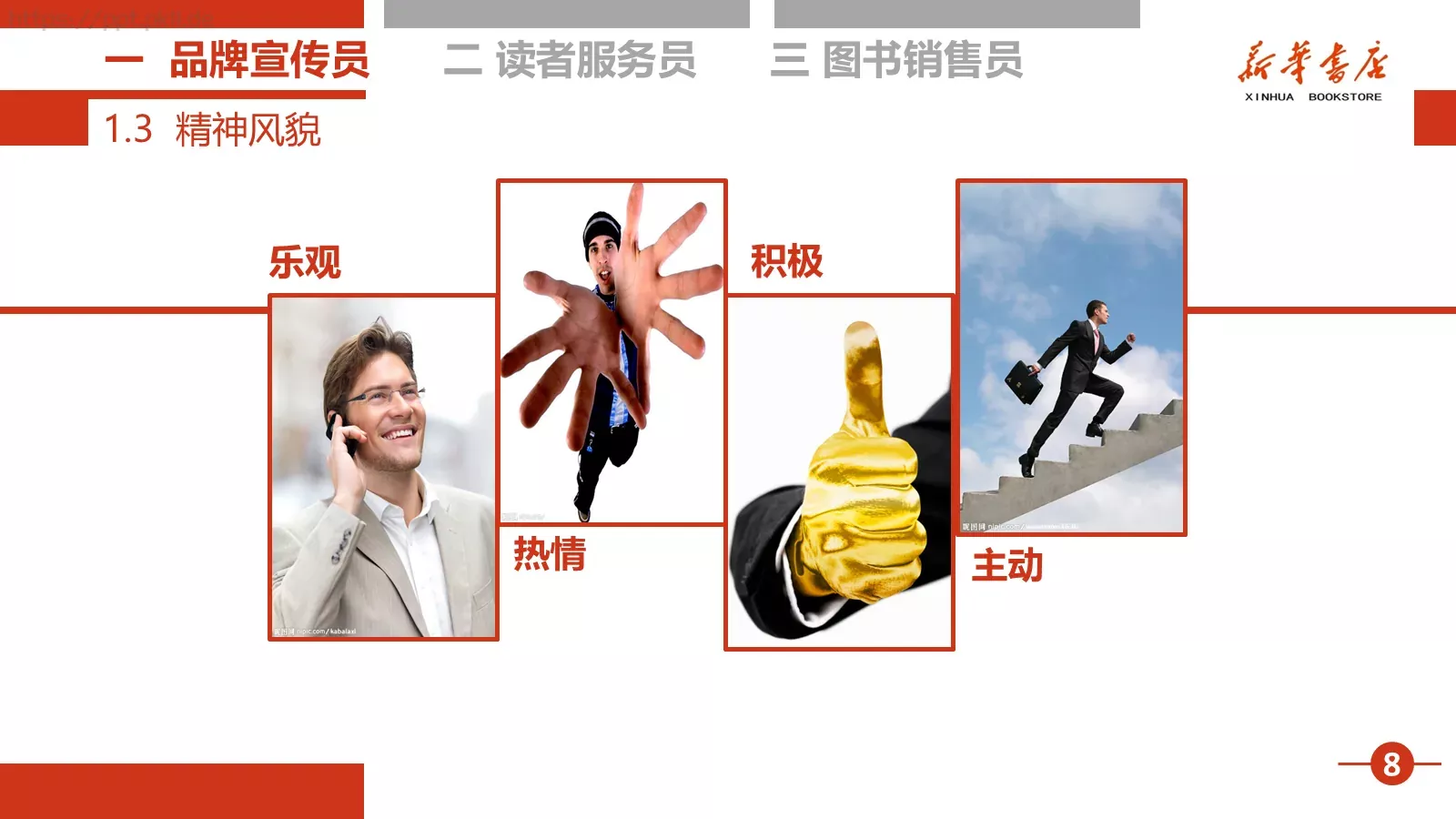 书店店员培训课程PPT模板 第 9 页预览图