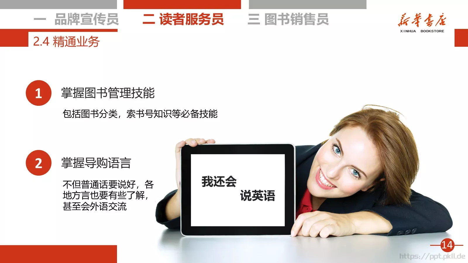 书店店员培训课程PPT模板 第 15 页预览图
