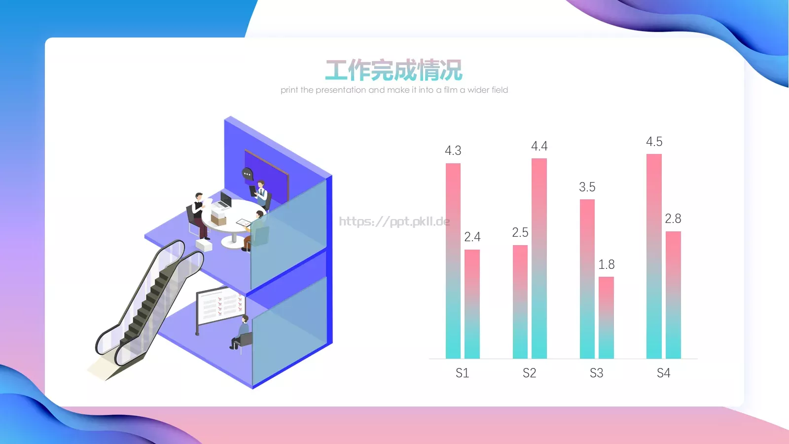 工作计划汇报PPT模板 第 5 页预览图