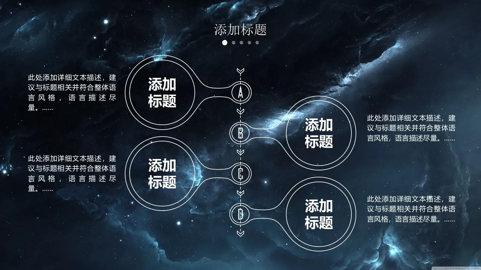星空风商务汇报PPT模板 第 17 页预览图