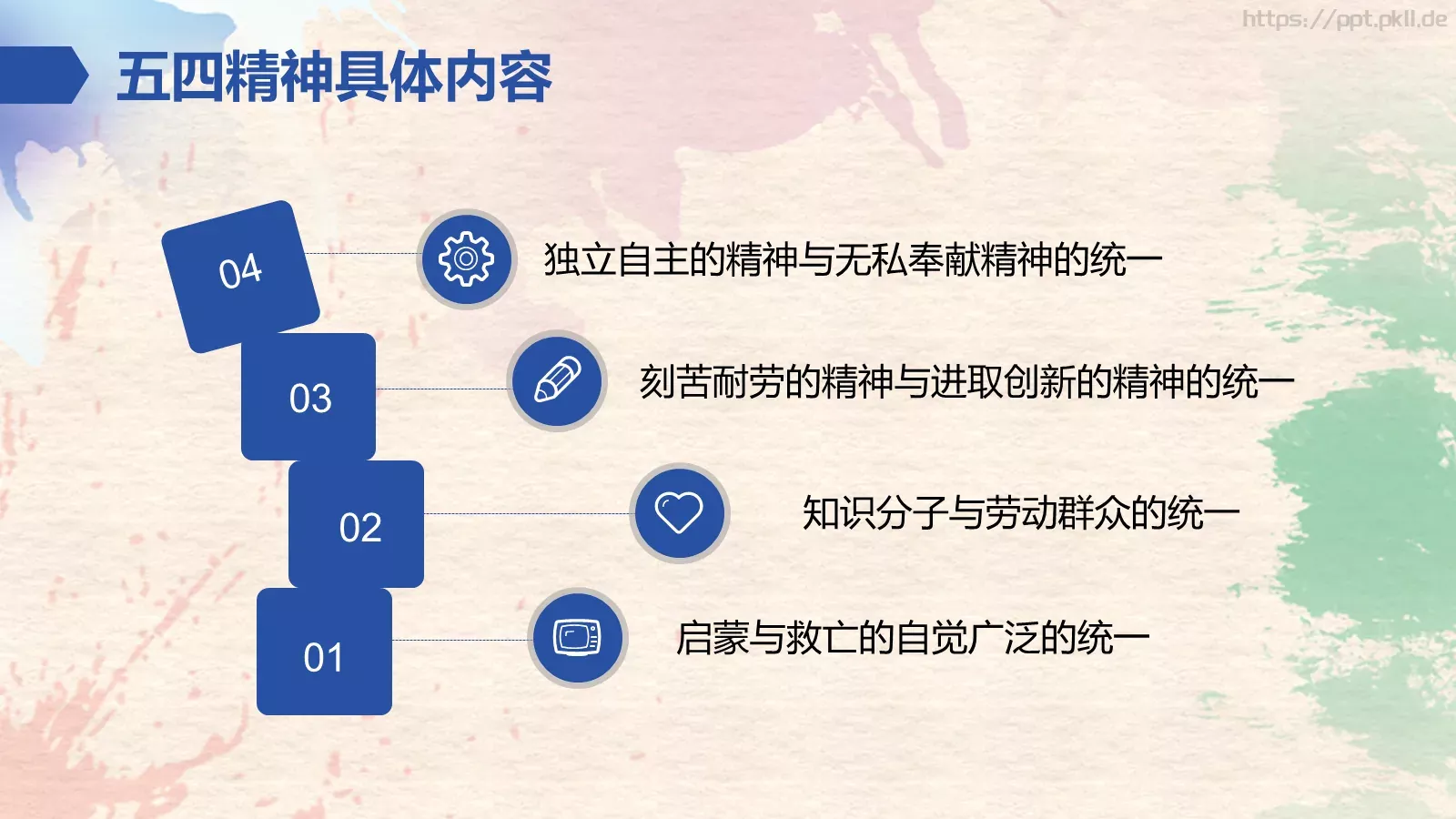 爱国 进步 民主 科学PPT模板 第 9 页预览图