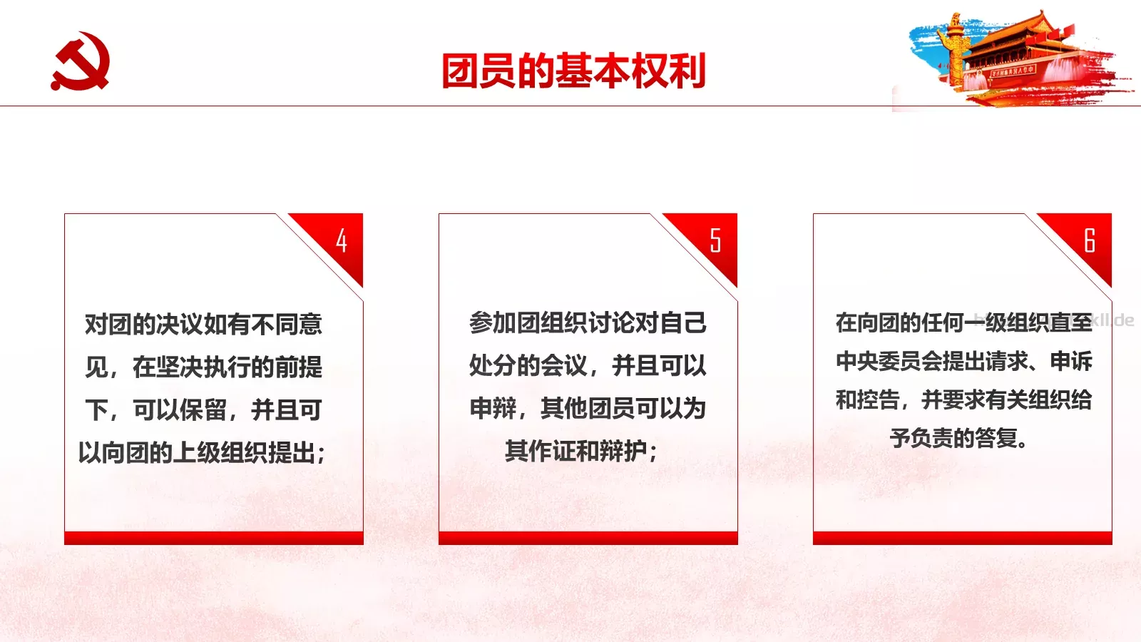五四共青团主题宣传PPT模板 第 20 页预览图