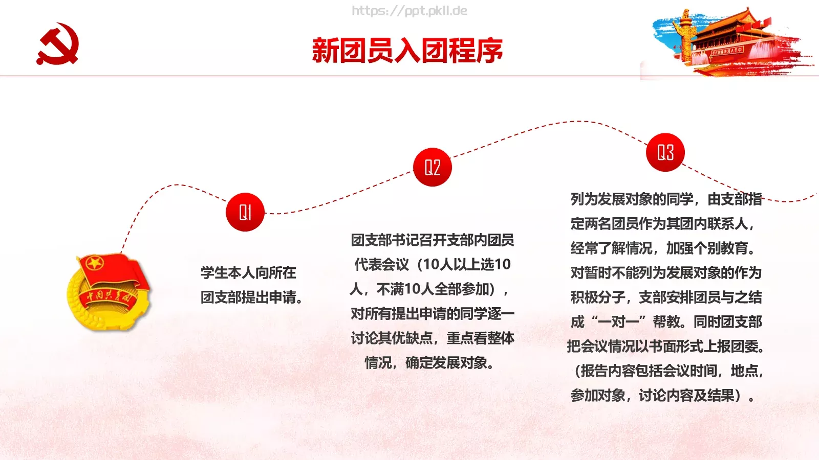 五四共青团主题宣传PPT模板 第 23 页预览图