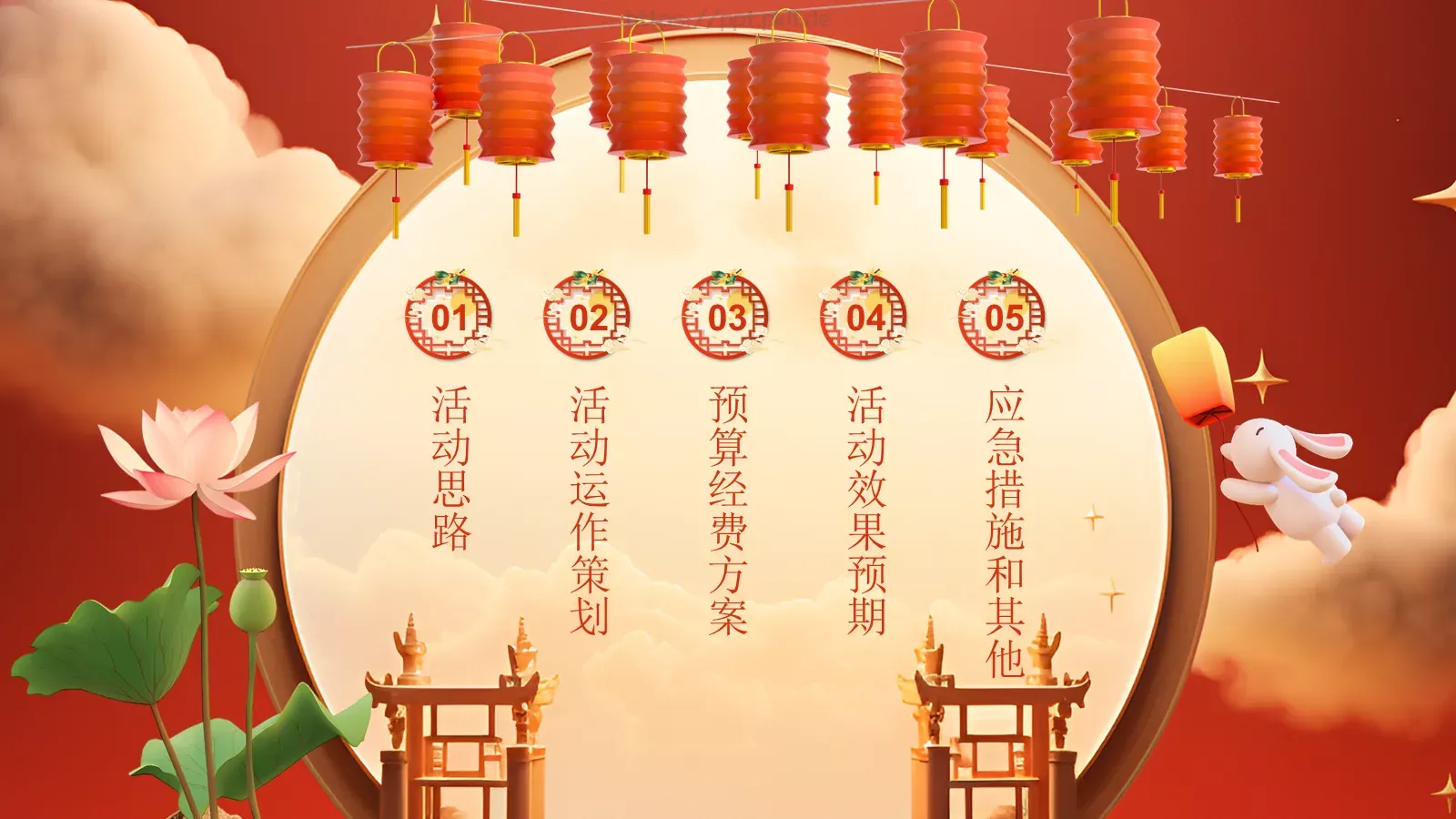 3D中国风情满中秋中秋节活动策划PPT模板 第 2 页缩略图