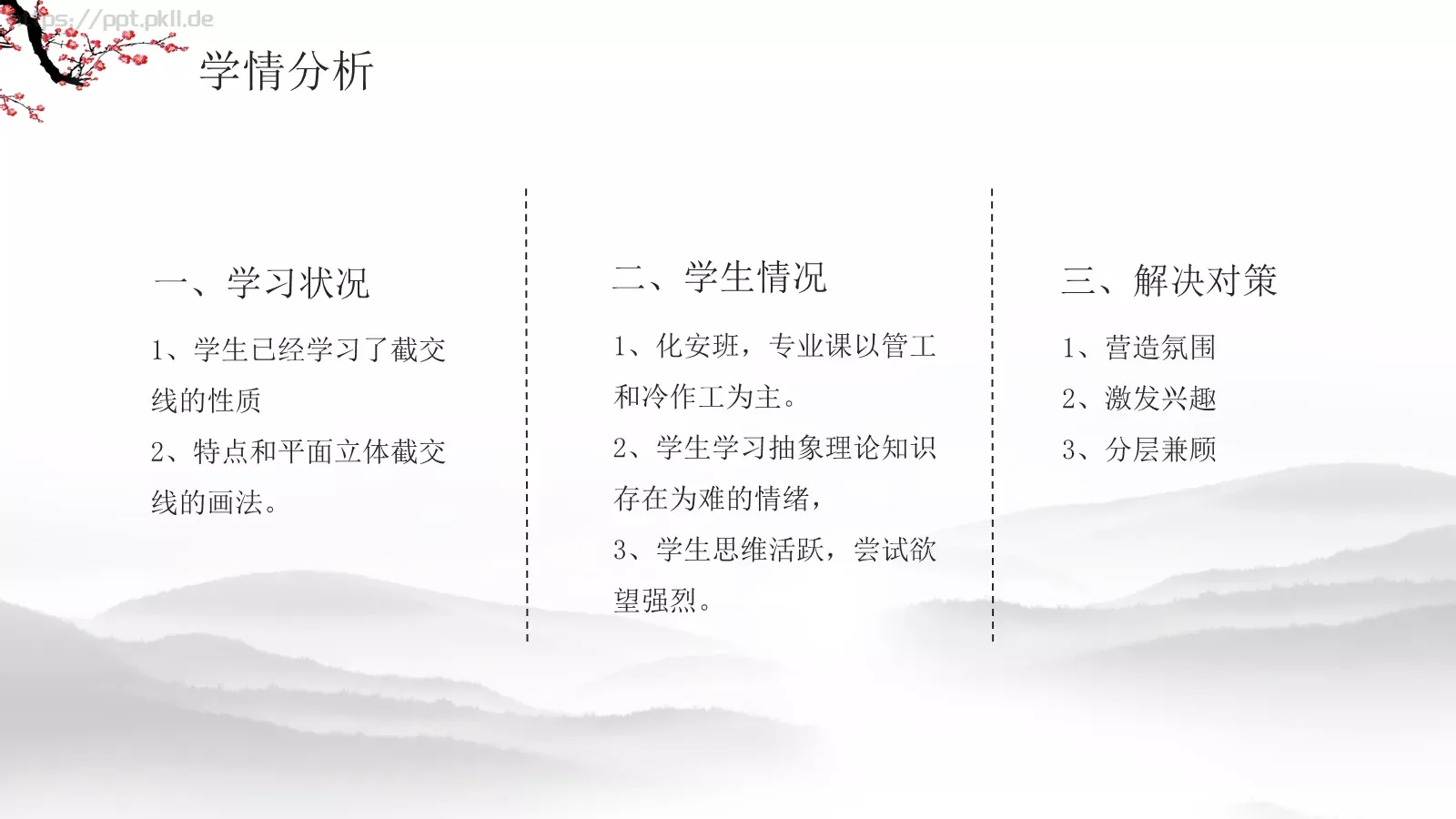 水墨梅花教学课件说课公开课 第 5 页预览图