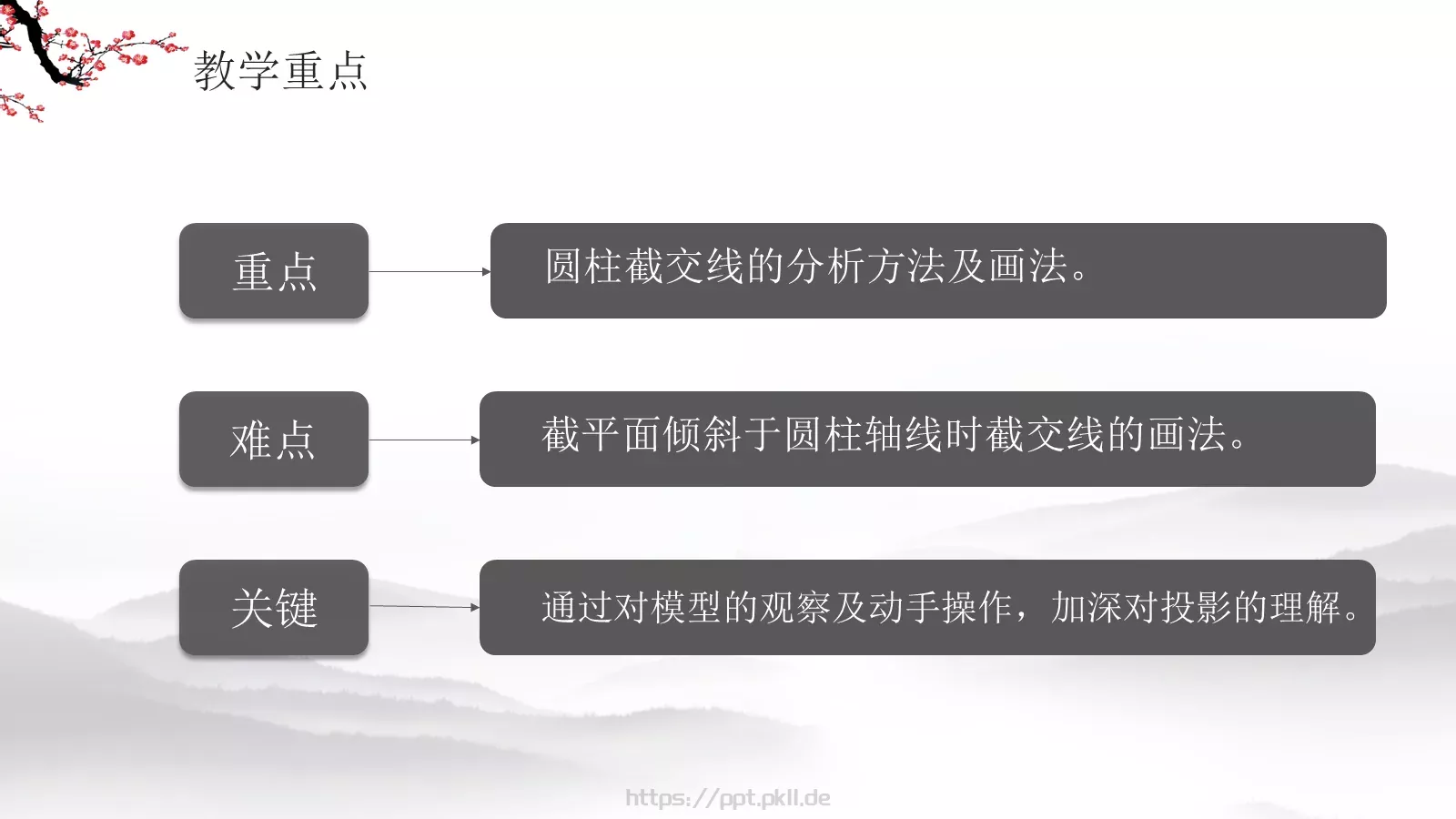 水墨梅花教学课件说课公开课 第 7 页预览图