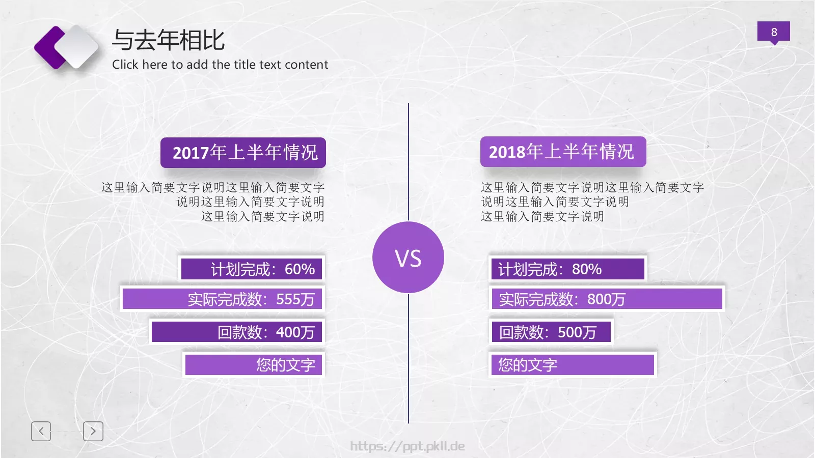 唯美工作计划PPT模板 第 8 页预览图