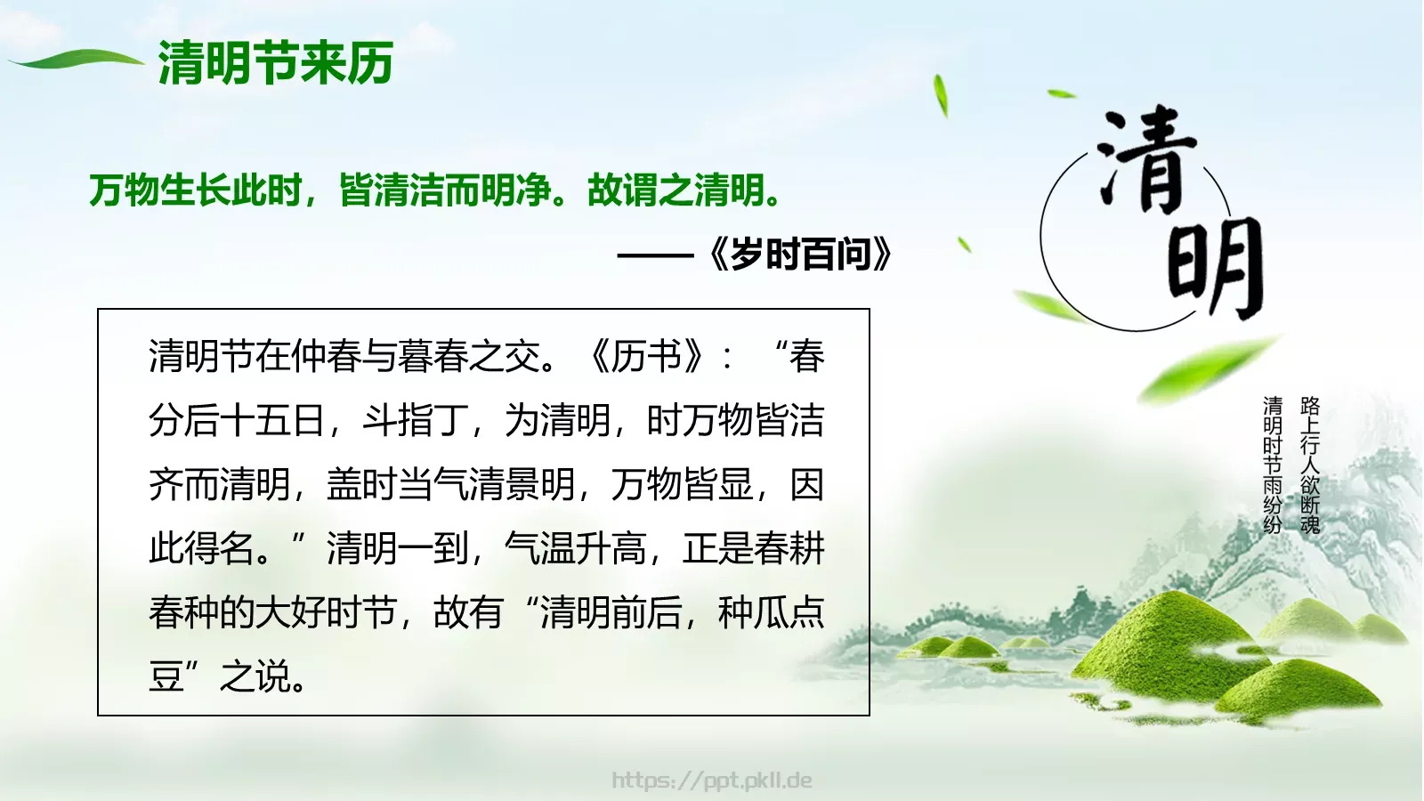 清明节50成品PPT模板 第 5 页预览图