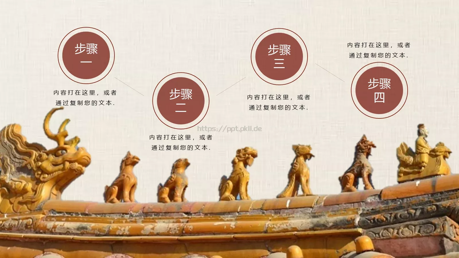 故宫一梦PPT模板 第 18 页预览图