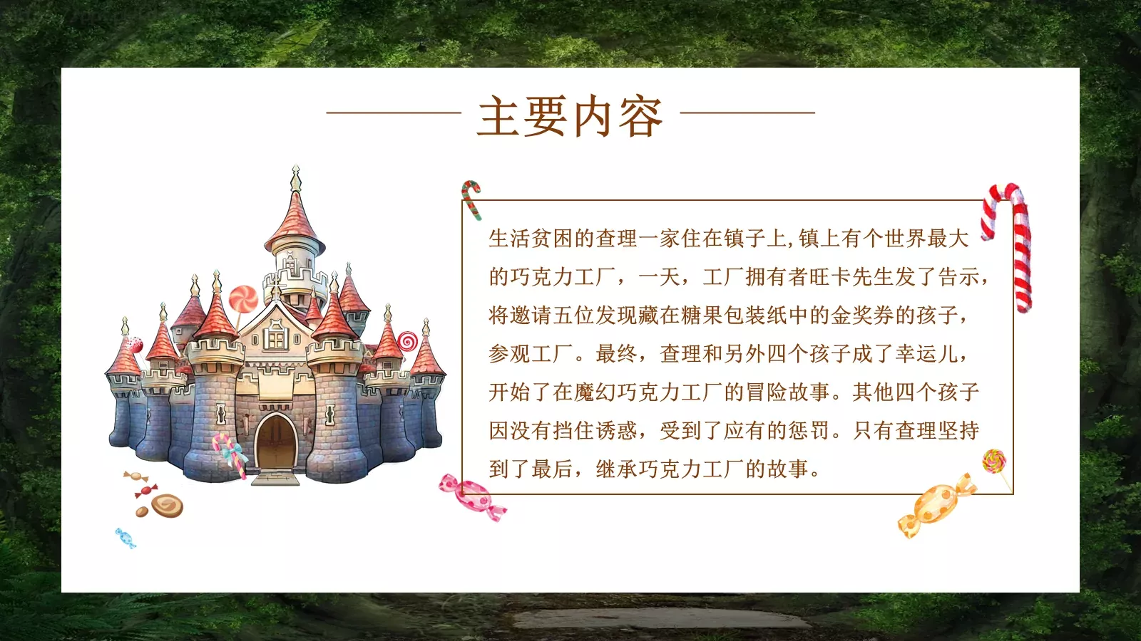 巧克力工厂主题PPT模板 第 7 页预览图