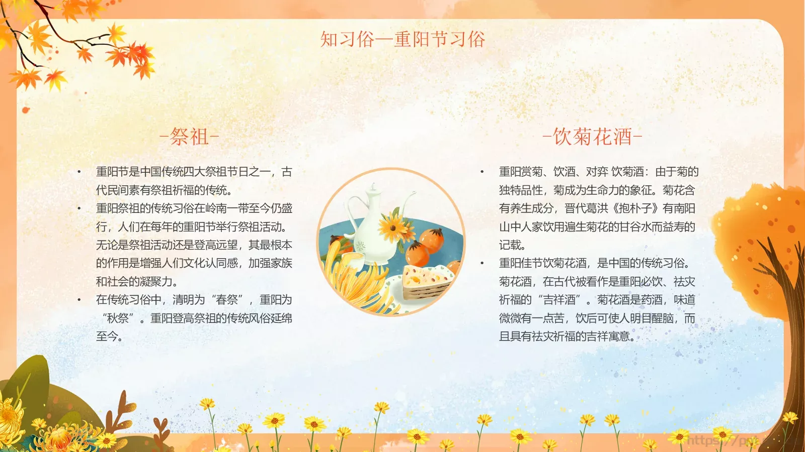 重阳节尊老敬老主题班会PPT模板 第 12 页预览图