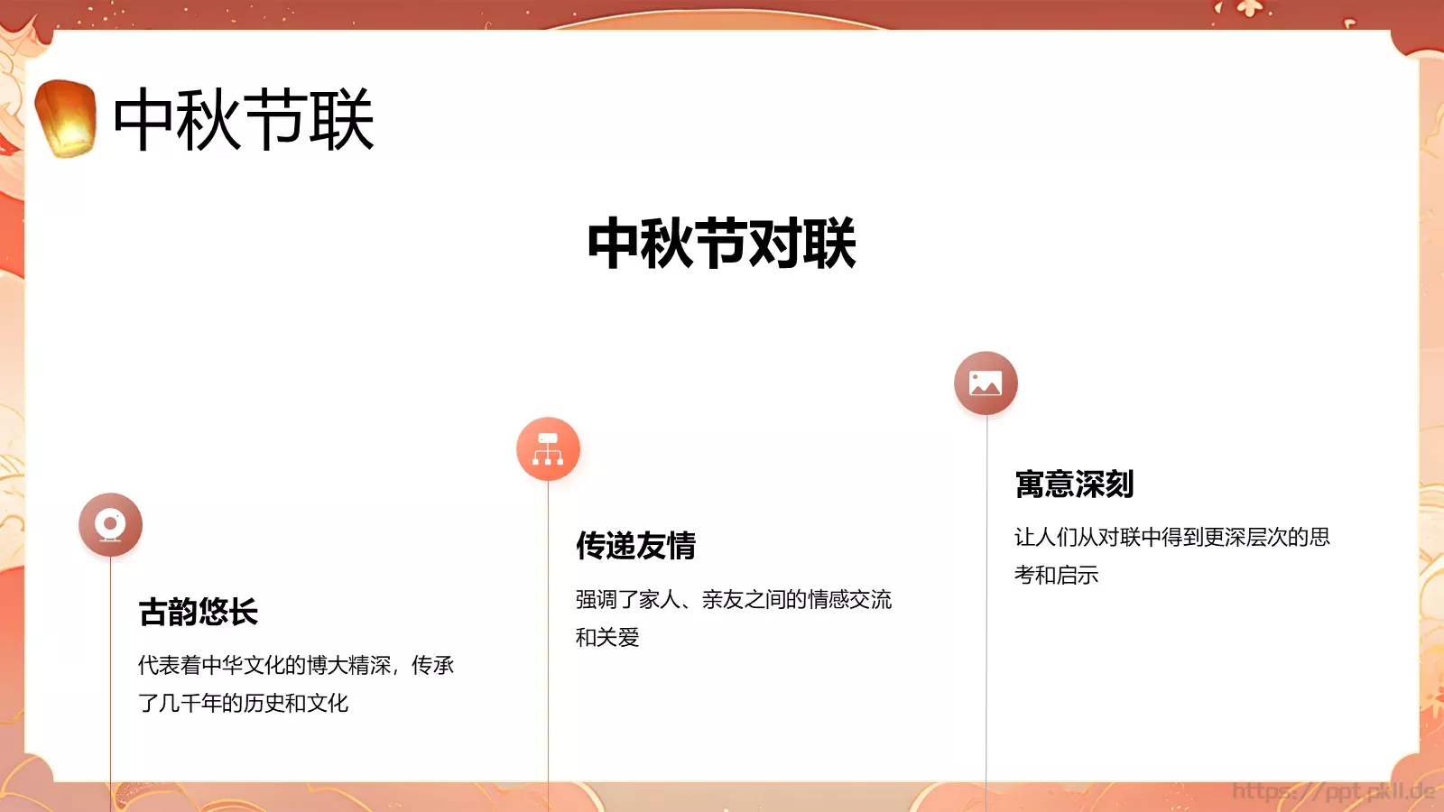 中秋节主题班会PPT模板 第 14 页预览图