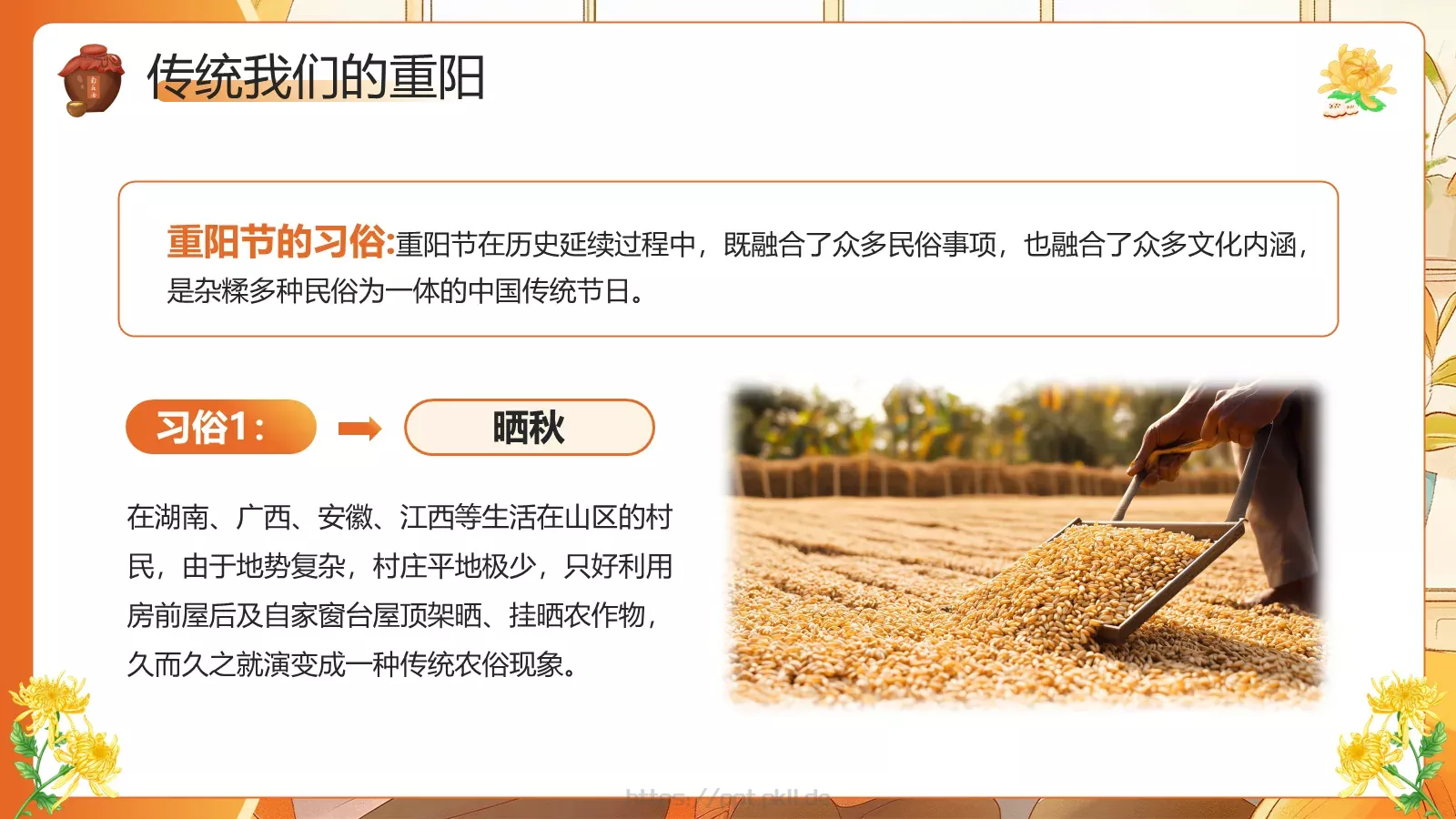 重阳节介绍PPT模板 第 7 页预览图
