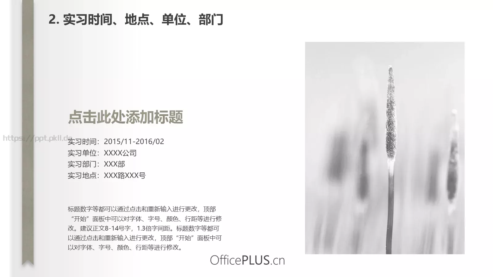 毕业实习报告PPT模板 第 4 页缩略图