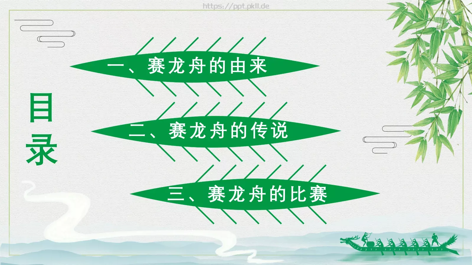 端午节赛龙舟文化PPT模板 第 3 页缩略图
