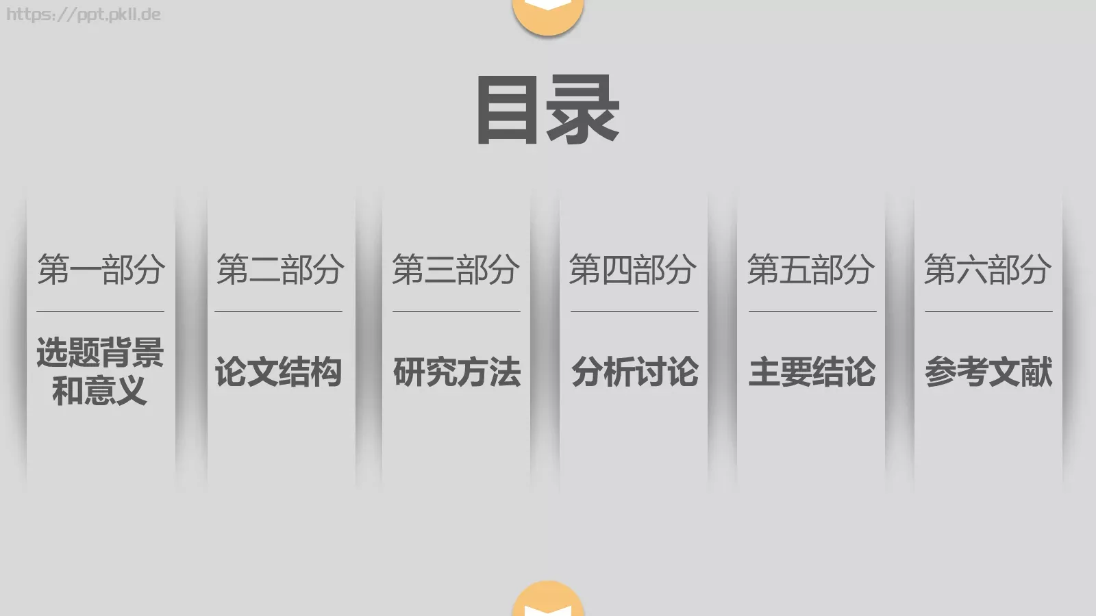 论文答辩PPT模板 第 2 页缩略图