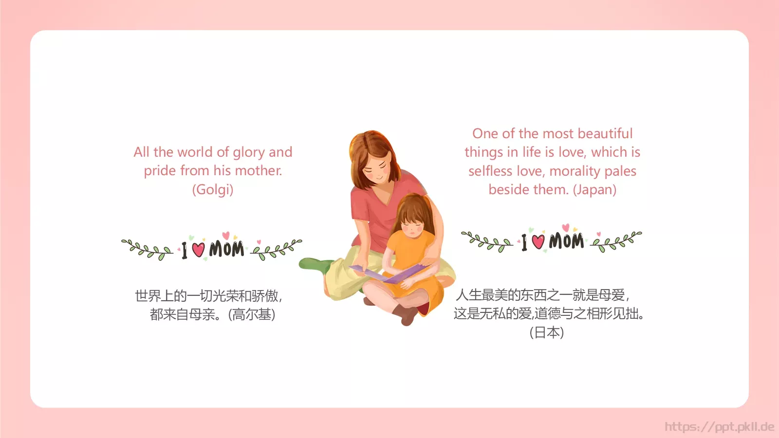 母亲节英文介绍PPT模板 第 17 页预览图